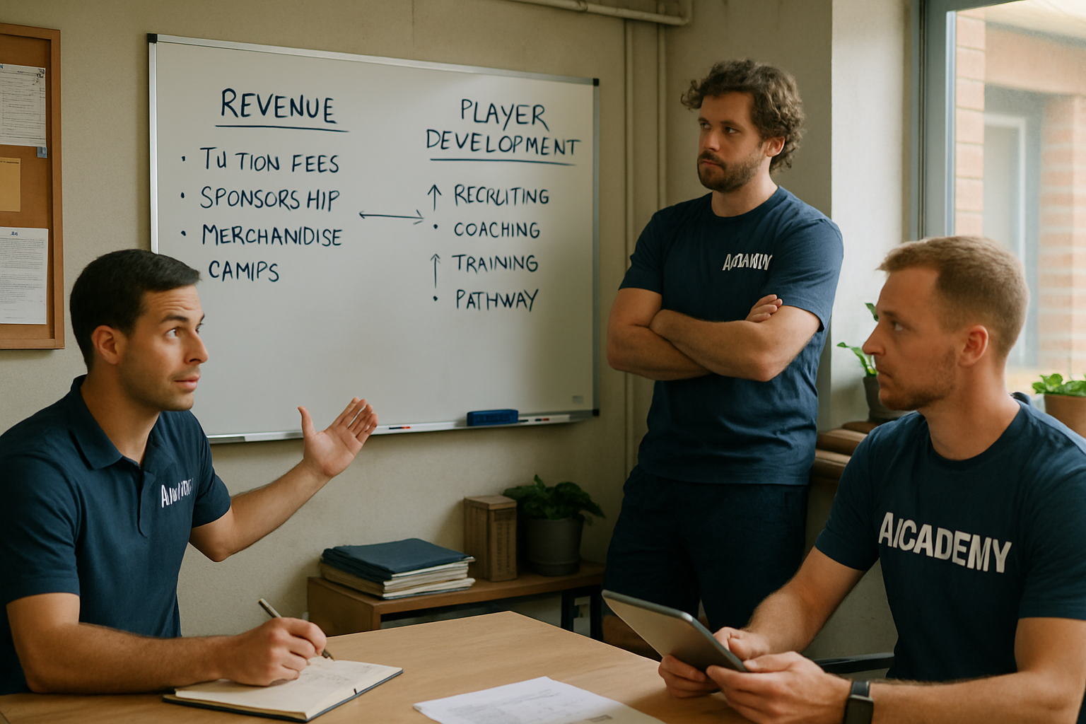 academy coaches planning diversified football academy revenue and development strategies