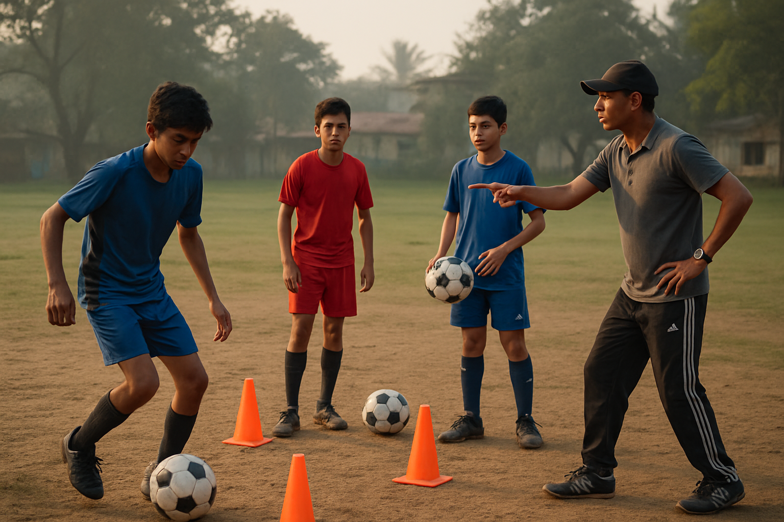 youth football training session in India addressing grassroots challenges