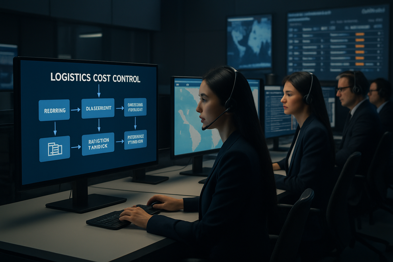 workflow visualization of cost control steps in logistics