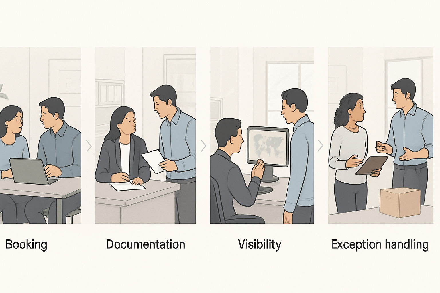 Workflow diagram depicting detention and demurrage prevention process
