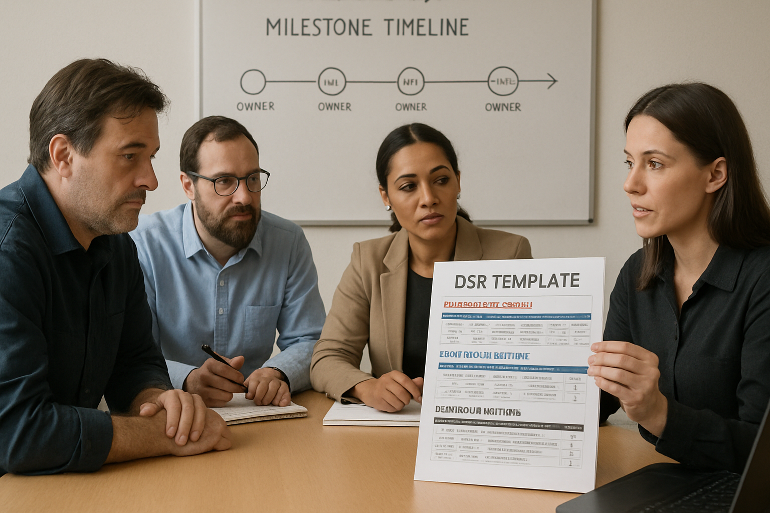 Practical workflow meeting for managing DSR exception handling in freight operations