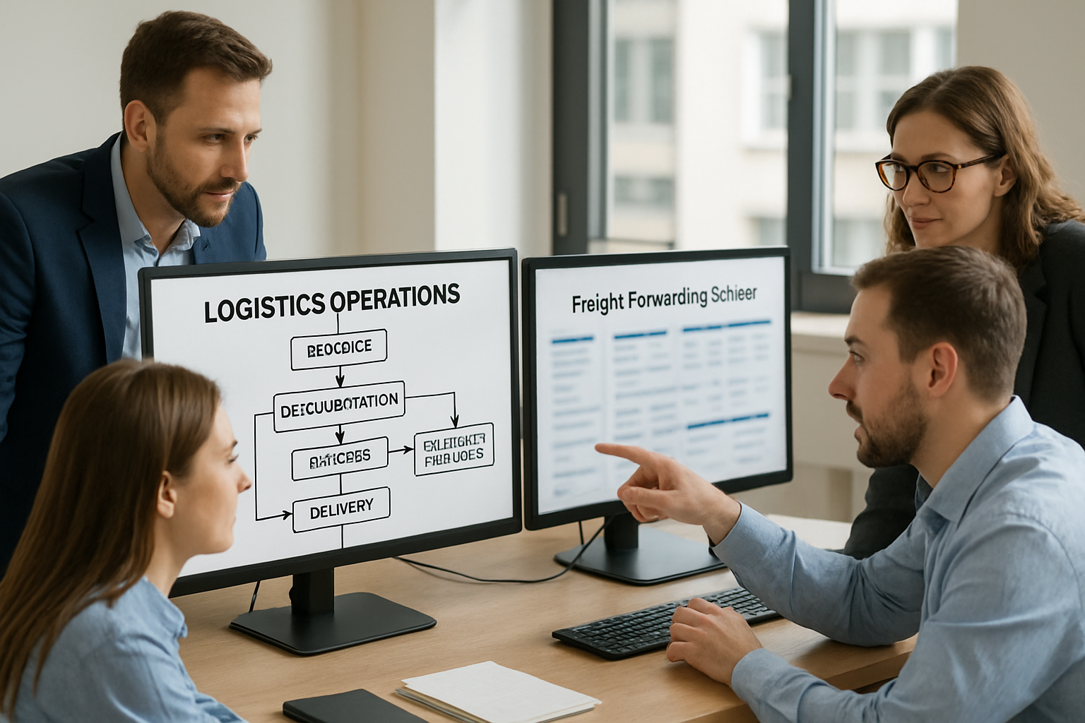 workflow visualization of freight forwarding software usage