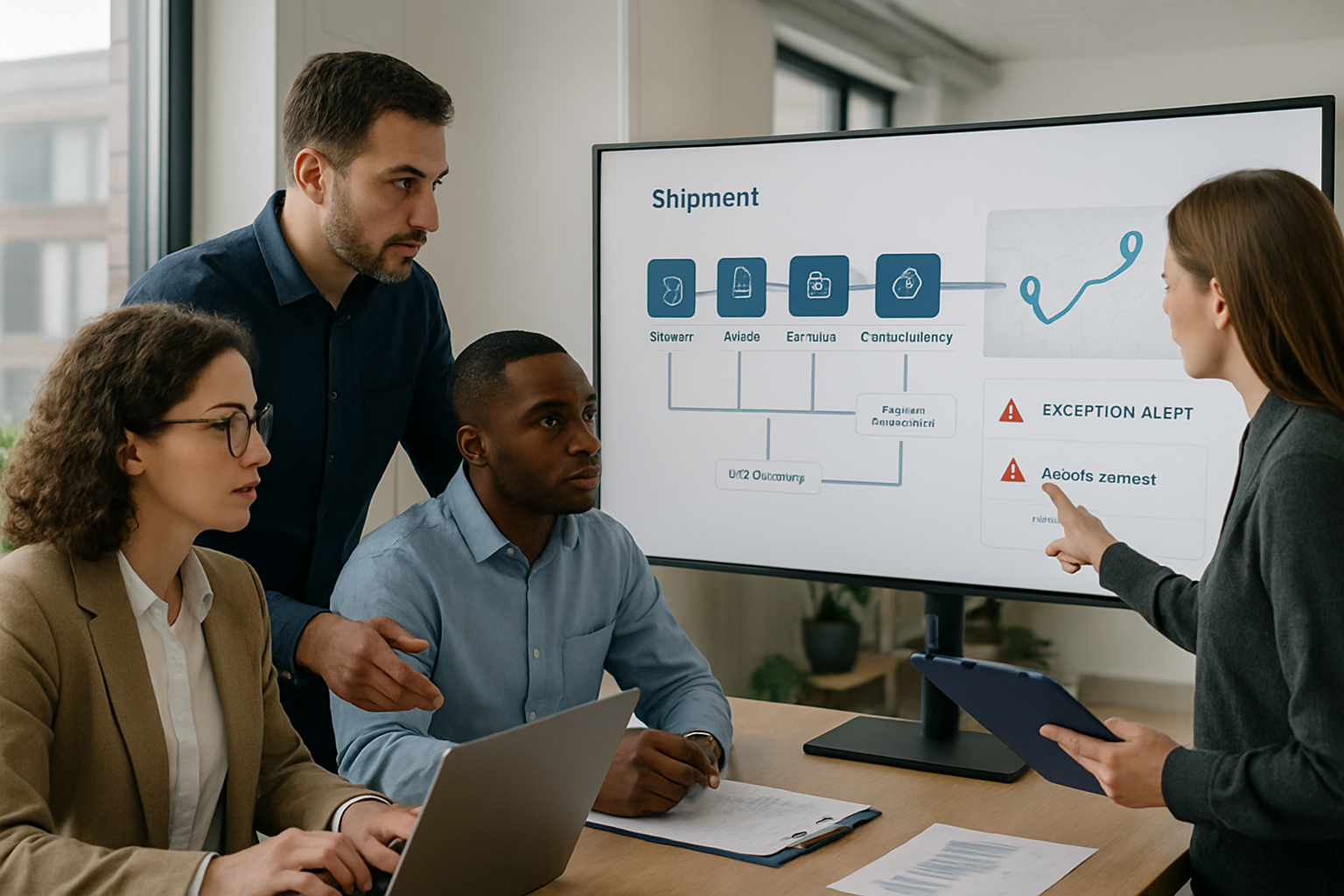 workflow visualization of customer visibility portal usage in freight operations