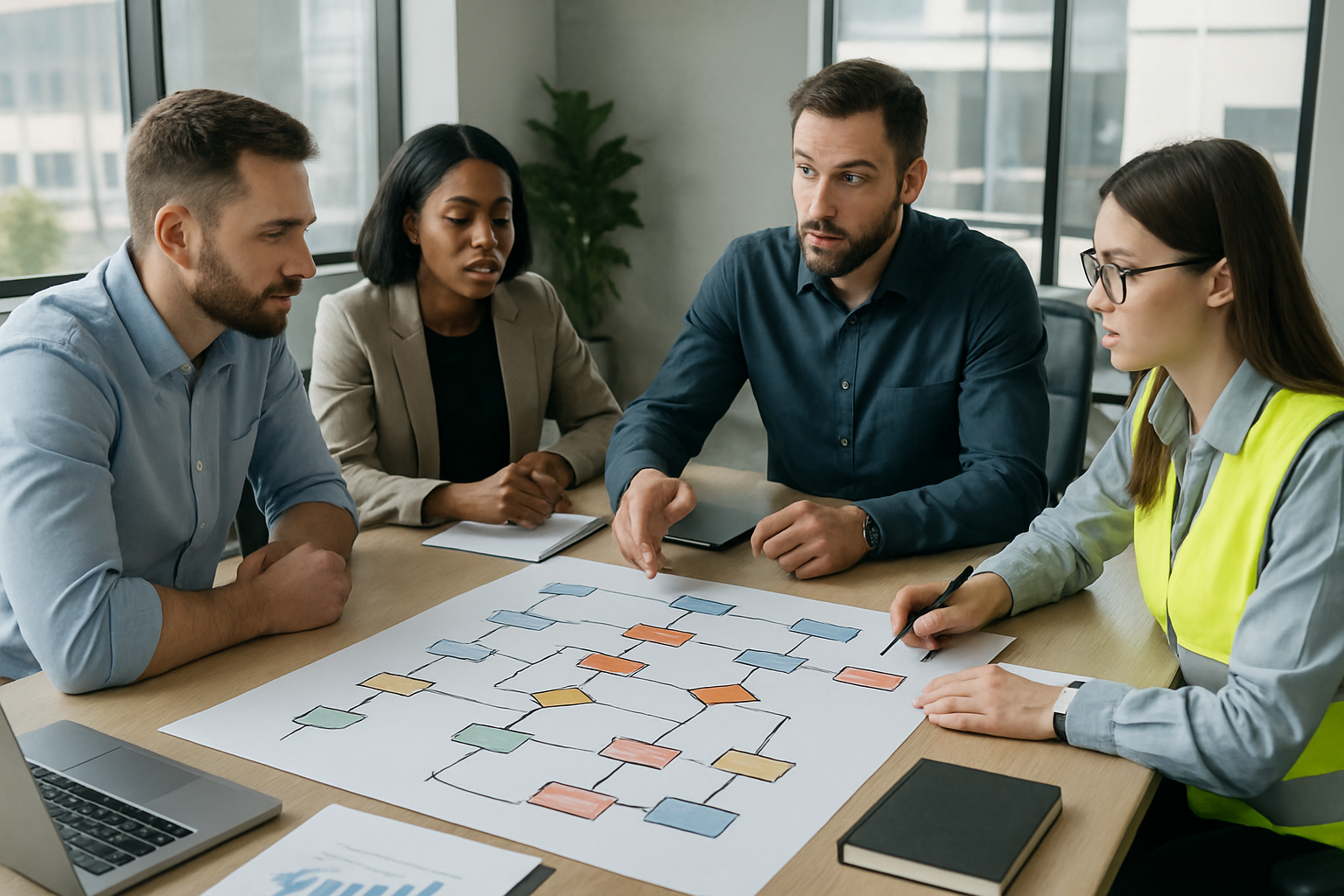 logistics team mapping workflow to reduce individual dependency