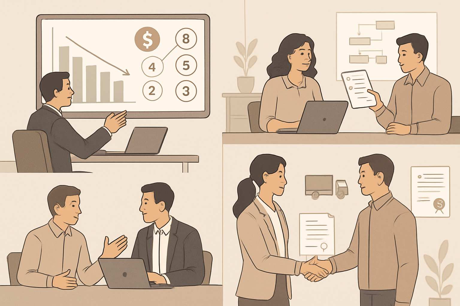 detailed workflow diagram of reverse auction freight procurement with supplier coordination