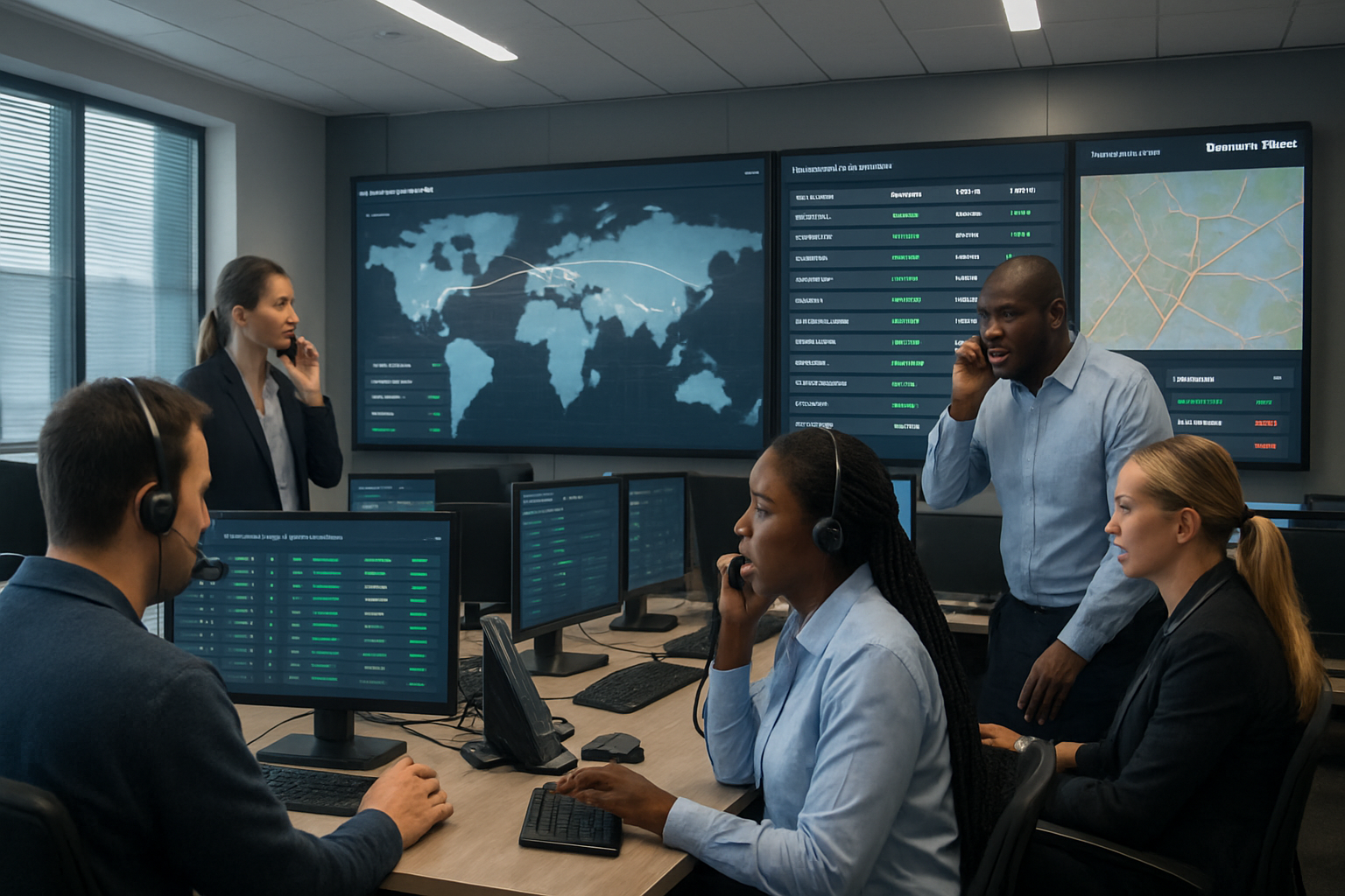 logistics team managing exception handling workflow around shipment delays