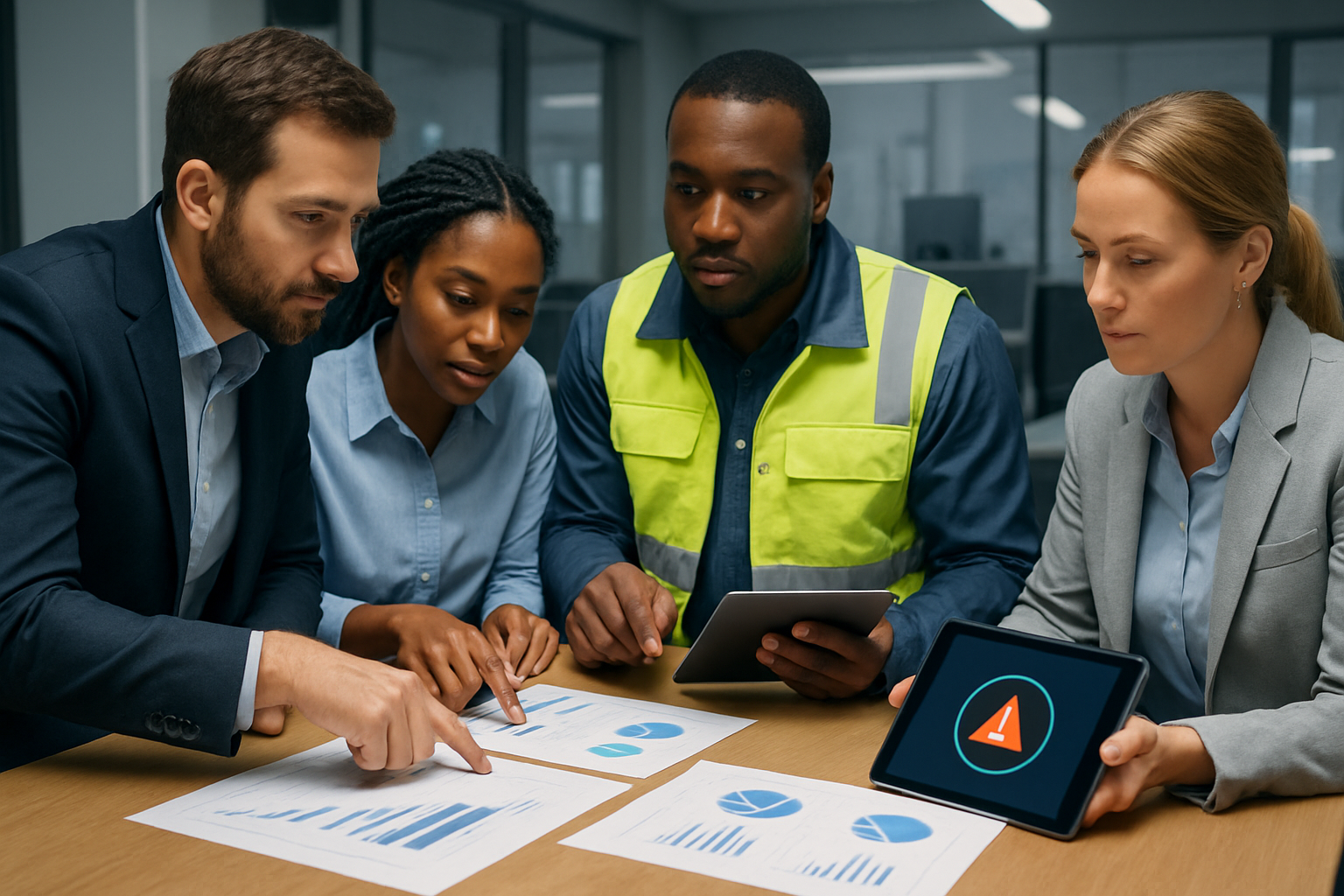 workflow diagram showing early warning signal detection in logistics operations