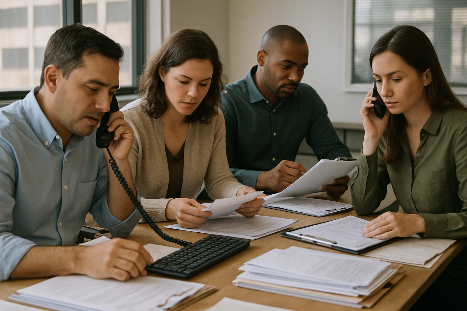 operations team coordinating vendor follow-up and shipment exception handling